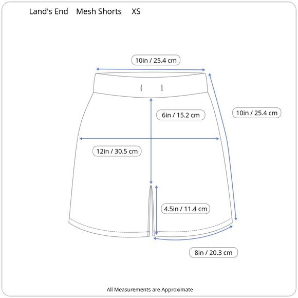 Lands End Mesh Shorts with Block M Extra Small (4-5) XS Navy Blue NEW - Picture 3 of 8